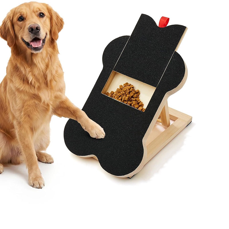 Woodworking File - Hölzernes Hunde-Kratzboard mit ausziehbarem Polierpad, integrierter