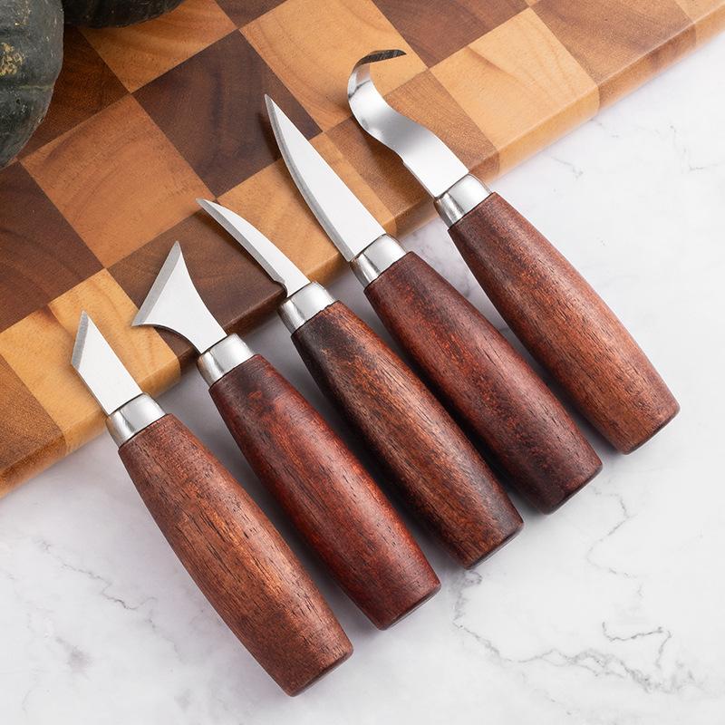 Woodworking Diy Projects - 5-teiliges Holzschnitz-Meißel-Set - Professionelle Holzbearbeitungs-Schneidwerkzeuge für