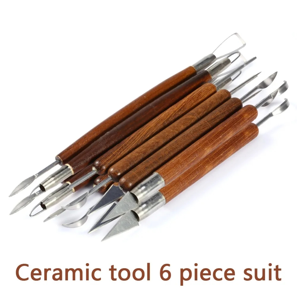 Wood Chisel Set - 6PCS Sculpting Werkzeug Keramik Holz Griff