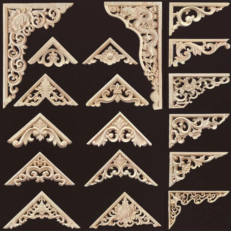 Woodworking Joint - Holz-Eckverbindungs-Onlay-Applikation, Holzaufkleber für Möbel, Heimdekoration, luxuriöse,