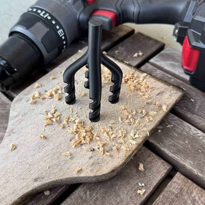 Woodworking Jokes - Plastik-Vierer-Scherzbohrer-Spielzeug, Fake-Holz-Bohr-Requisite für Elektrobohrer, Witziges Gadget,