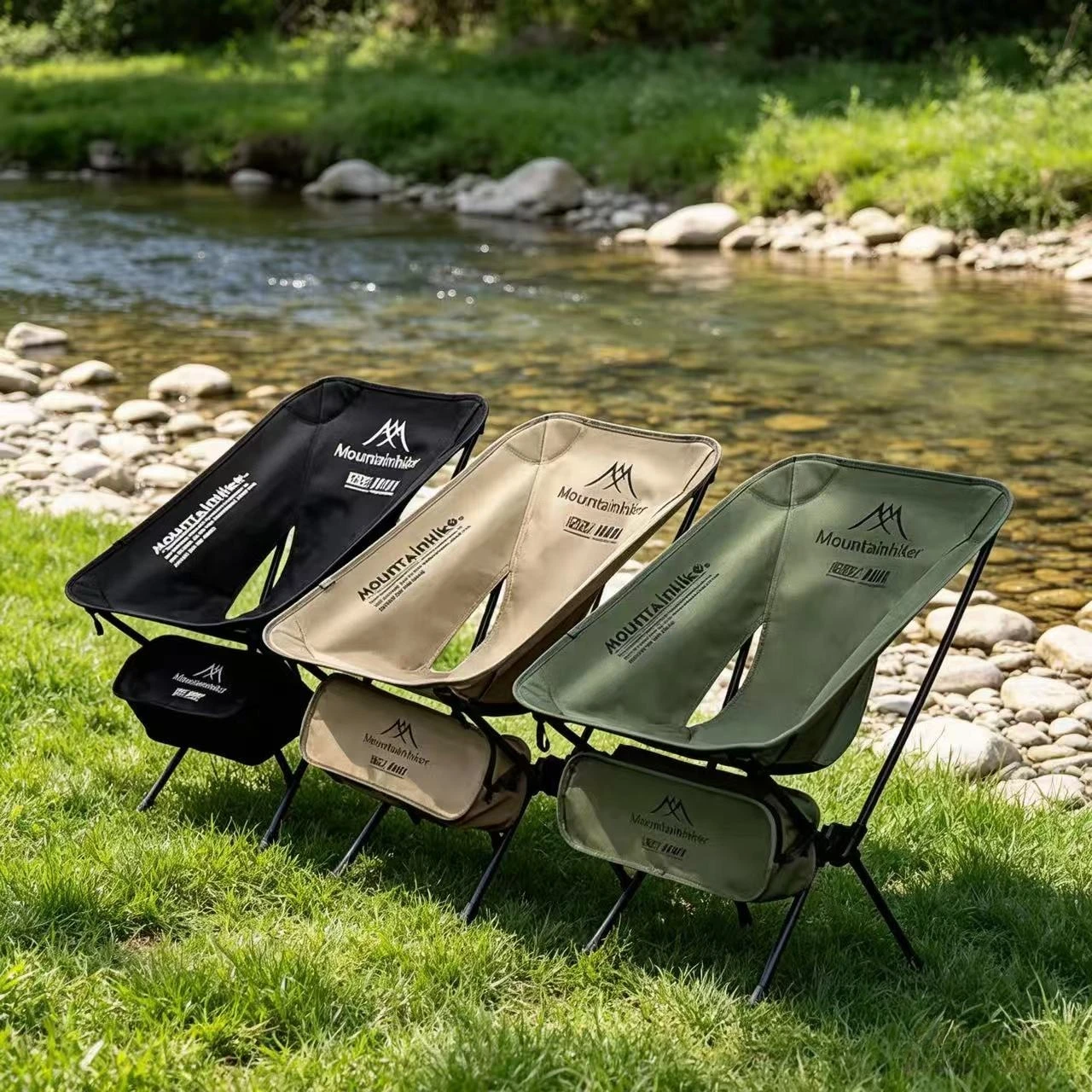 Woodworking Outdoor Furniture - Klappbarer Ultraleichter Mondstuhl Tragbarer Campingstuhl für