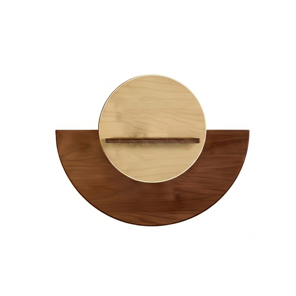 Woodworking Zone - Ovales Holz-Wandregal für Blumen, Hydroponische Anzeige,