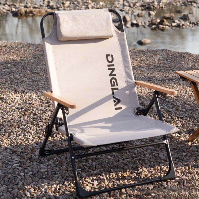 Woodworking Outdoor Furniture - Outdoor-Klappstuhl, tragbarer Camping-Liegestuhl, winkelverstellbar mit abnehmbaren