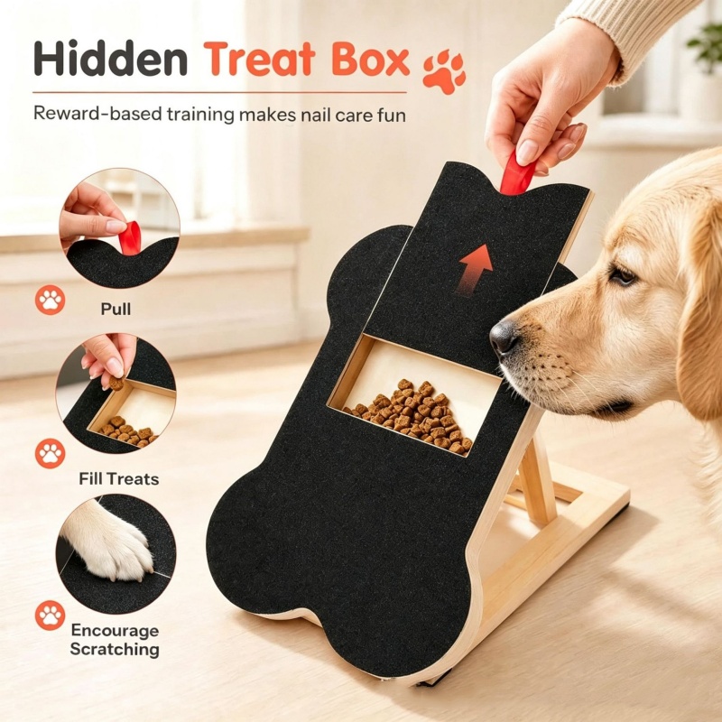 Hölzernes Hunde-Kratzboard mit – Woodworking File Bewertung und Preis