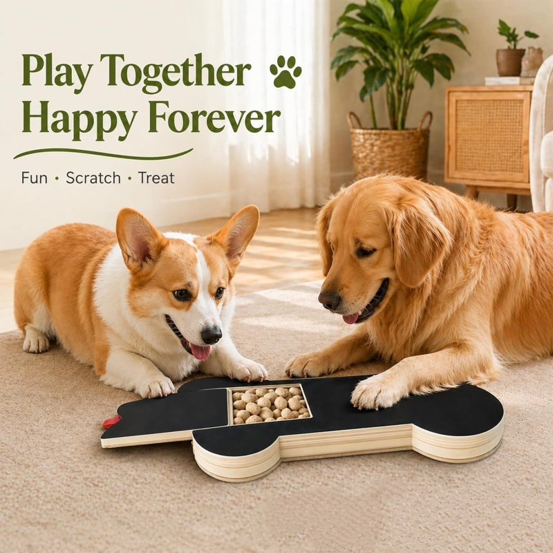 Hölzernes Hunde-Kratzboard mit – Woodworking File Bewertung und Preis
