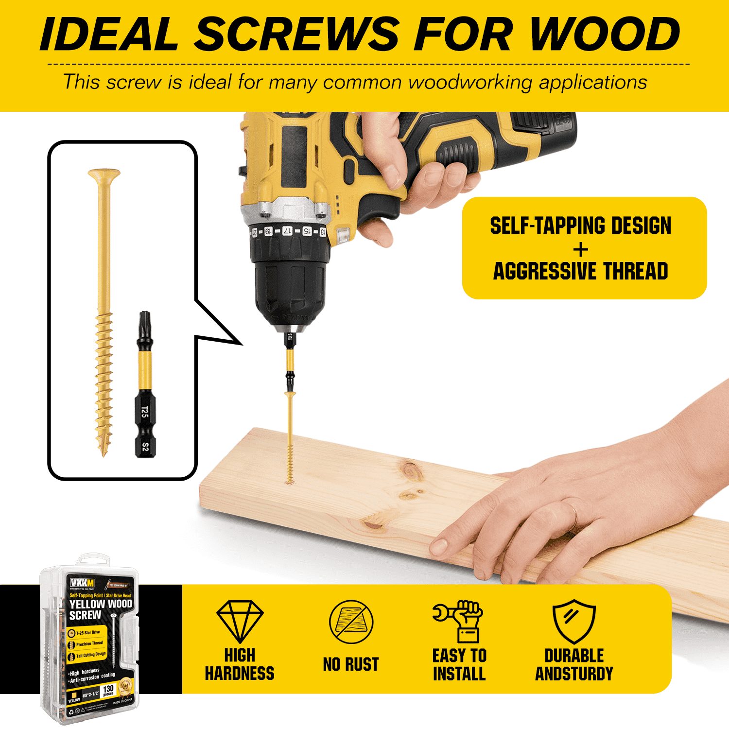 VKKM 130-teilig # 9×2-1/2 Zoll – Lumber Woodworking Bewertung und Preis