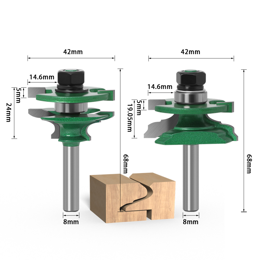 2-teiliges Holzrahmen-Fräser-S – Woodworking Joint Bewertung und Preis